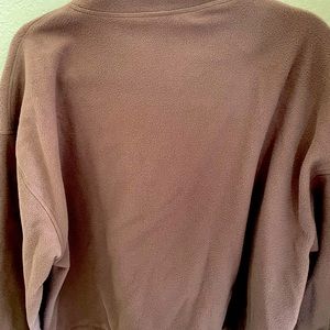 Pink half zip fleece peppercorn sweater